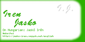 iren jasko business card