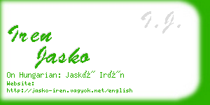 iren jasko business card